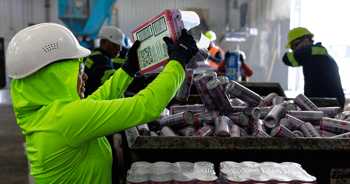 United staff working on product destruction.l